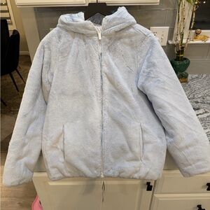 Abercrombie & Fitch Light Blue Kids Puffer Jacket Reversible